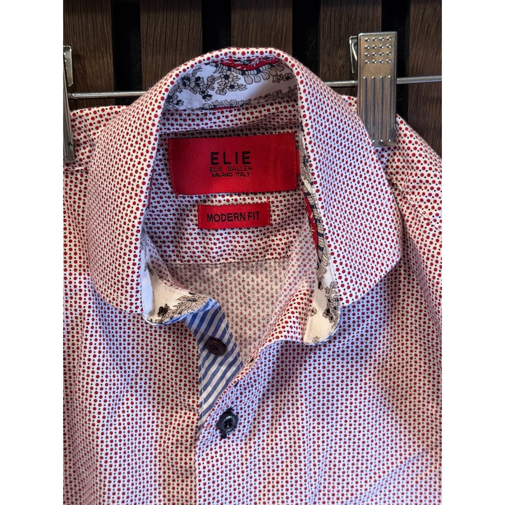 Elie Balleh Milano Italy Modern Fit Pattern Button Down Boy's/Kids Size 3